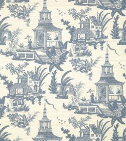Empress Court Wallpaper by Thibaut Navy