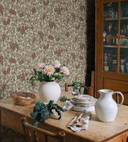 Emrik Wallpaper by Sandberg Burgundy