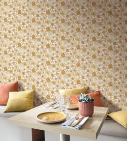 Emy Wallpaper by Caselio Jaune Rose