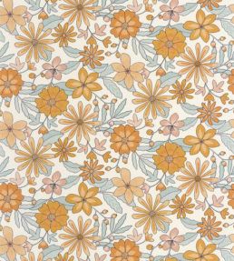 Emy Wallpaper by Caselio Orange Bleu