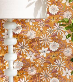 Emy Wallpaper by Caselio Violet Vert