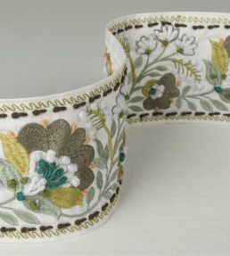 Enamel Flower Trimming by Designers Guild Celadon