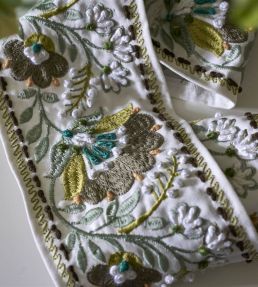 Enamel Flower Trimming by Designers Guild Celadon