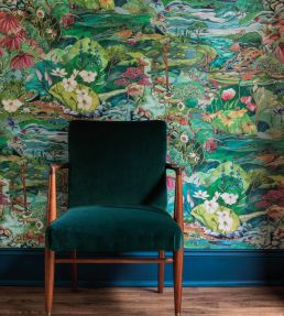 Encore Velvet Fabric by Osborne & Little Petrol