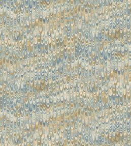 End Paper Wallpaper by Mulberry Home Blue/Sand