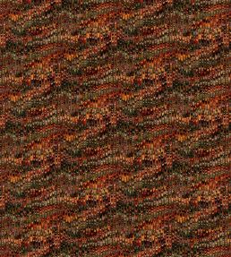 End Paper Velvet Fabric by Mulberry Home Red/Green