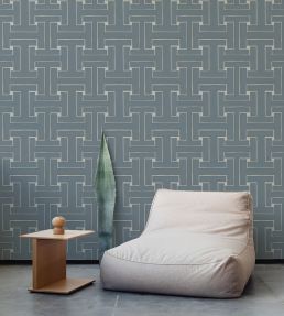 Ensemble Wallpaper by Tres Tintas Azul claro