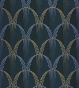 Entree Des Artistes Wallpaper by Casadeco Bleu Outremer / Mordore
