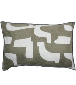 Entrelacs Cushion 40 x 60cm by Maison Casamance Kaki