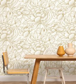 Envergure Wallpaper by Caselio Kaki
