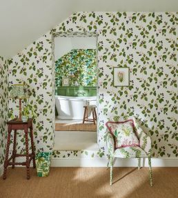 Enys Garden Fabric by Sanderson Rose Leaf