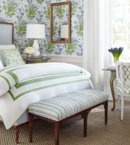 Ernie Stripe Fabric by Thibaut True Blue