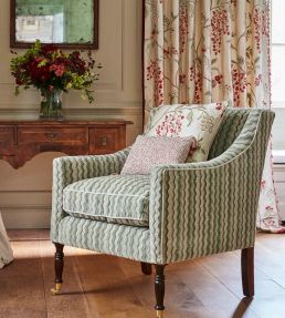 Espalier Velvet Fabric by James Hare Old Green