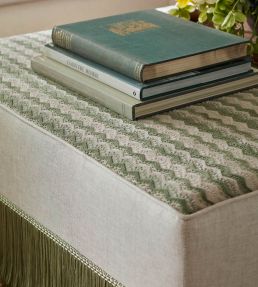 Espalier Velvet Fabric by James Hare Old Green