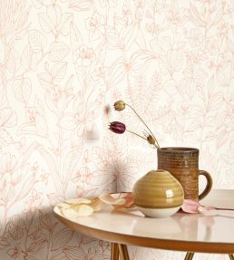Esquisse Wallpaper by Casadeco Corail