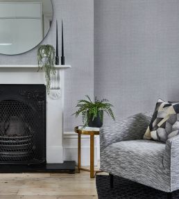 Etch Wallpaper by Prestigious Textiles Silver