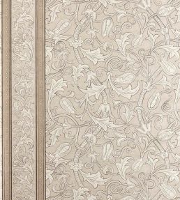 Etched Scrolling Tulip Wallpaper by Morris & Co Parchment