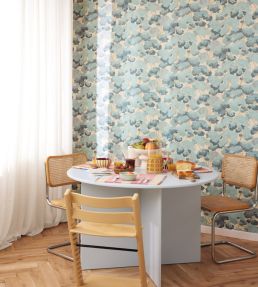 Ete Wallpaper by Caselio Bleu Beige