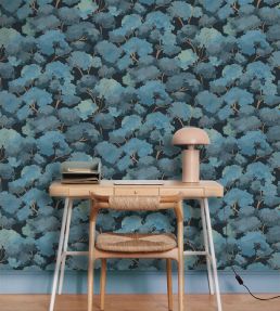 Ete Wallpaper by Caselio Bleu Nuit