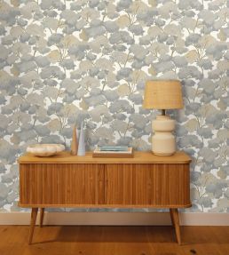 Ete Wallpaper by Caselio Gris Taupe