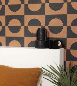 Etendu Wallpaper by Caselio Noir Beige