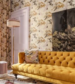 Eternal Toile Wallpaper by Wendy Morrison Pink & Gold