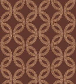 Etienne Wallpaper by Casamance Bordeaux/cuivre