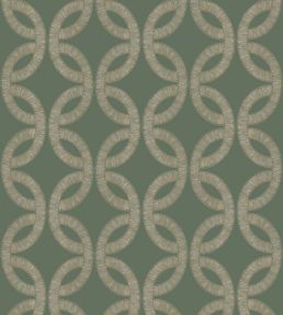 Etienne Wallpaper by Casamance Vert de gris/dore