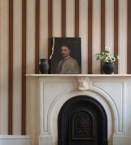 Etruscan Stripe Wallpaper by Schumacher Brown