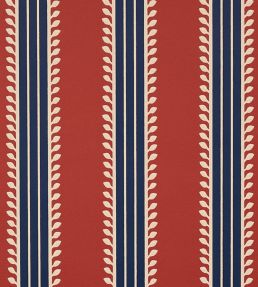 Etruscan Stripe Wallpaper by Schumacher Red & Blue