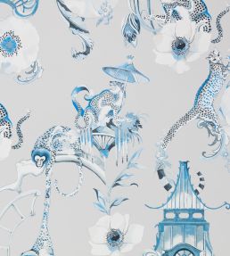 Euphoria Wallpaper by Romo China Blue