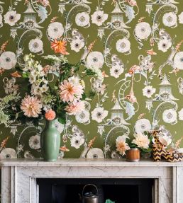 Euphoria Wallpaper by Romo China Blue