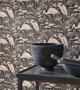 Euphrate Wallpaper by Casadeco Noir Reglisse