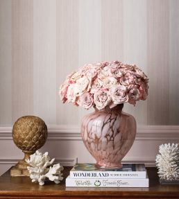 Evan Stripe Wallpaper by Thibaut Blush