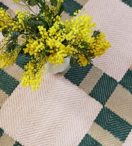 Layered Evelina Kroon Jute Runner rug Korean Chives EKJG80300 Korean Chives