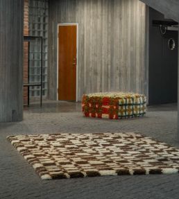 Layered Evelina Kroon Rya rug Chestnut EKSHCH180270 Chestnut