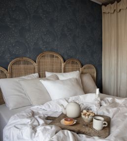 Evelina Wallpaper by Sandberg Indigo Blue