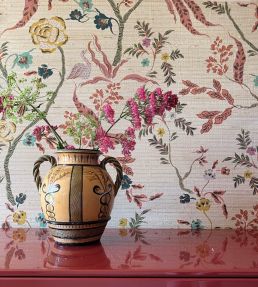 Eversley Metallic Grasscloth Wallpaper by Parker & Jules Verdigris