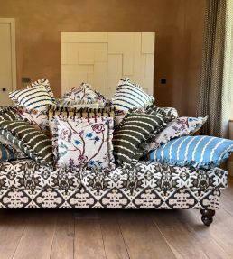 Scroll Stripe Fabric by Parker & Jules Plaster