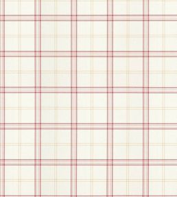 Ezra Plaid Wallpaper by Scalamandre Strawberry