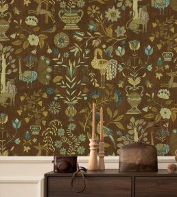 Fable Garden Wallpaper by Josephine Munsey Brown