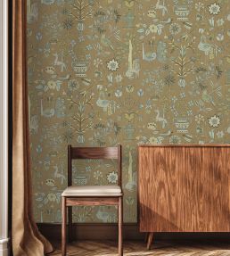Fable Garden Wallpaper by Josephine Munsey Stone