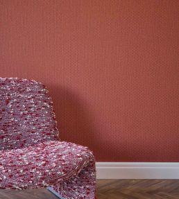 Facet Wallpaper by Eijffinger Rust Red