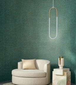 Faenza Wallpaper by Casamance Emeraude