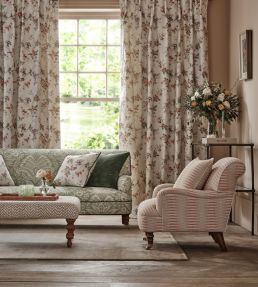 Fairford Fabric by Nina Campbell Beige/Teal