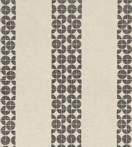 Fairmont Stripe Embroidery Fabric by Anna French Black
