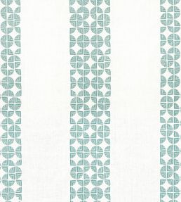 Fairmont Stripe Embroidery Fabric by Anna French Teal