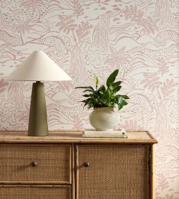 Falling Foss Wallpaper by Scion Dusk Pink