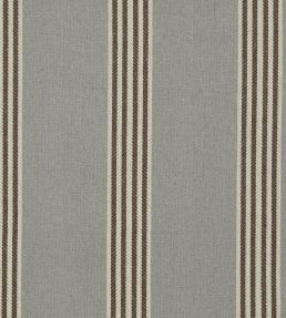 Falmouth Stripe Fabric by Ian Mankin Grey/Mocha