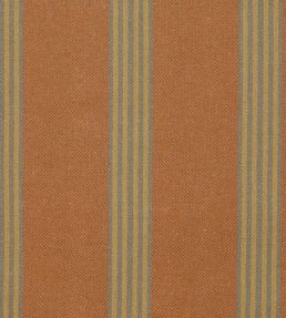 Falmouth Stripe Fabric by Ian Mankin Rust/Mustard